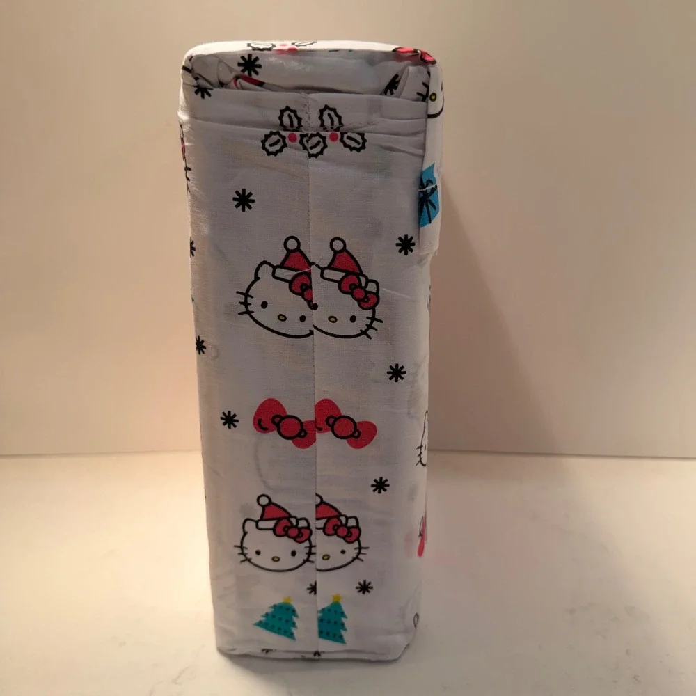 Hello Kitty Sanrio White 100% Cotton 4 Piece Full Sheet Set NEW Holiday Kids Bed